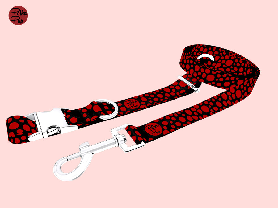 Midnight Collection - Red Hot Leash & Collar Combo